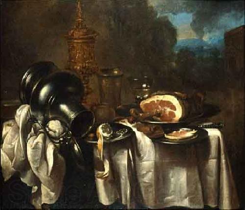 Willem Claesz. Heda Still life with ham Norge oil painting art